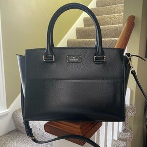 Kate Spade Black Leather Tote Bag